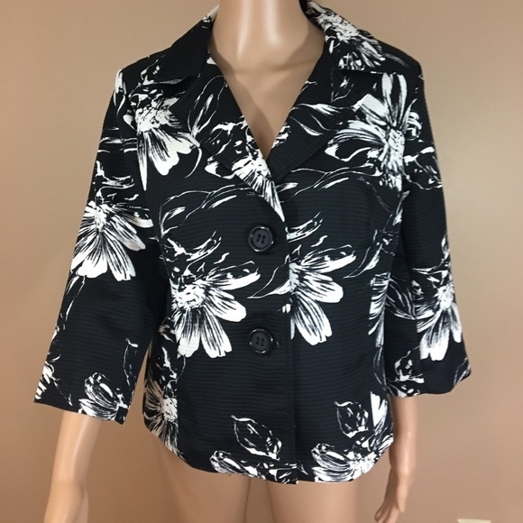 PRESWICK AND MOORE women JACKET flowers size M - Picture 1 of 4